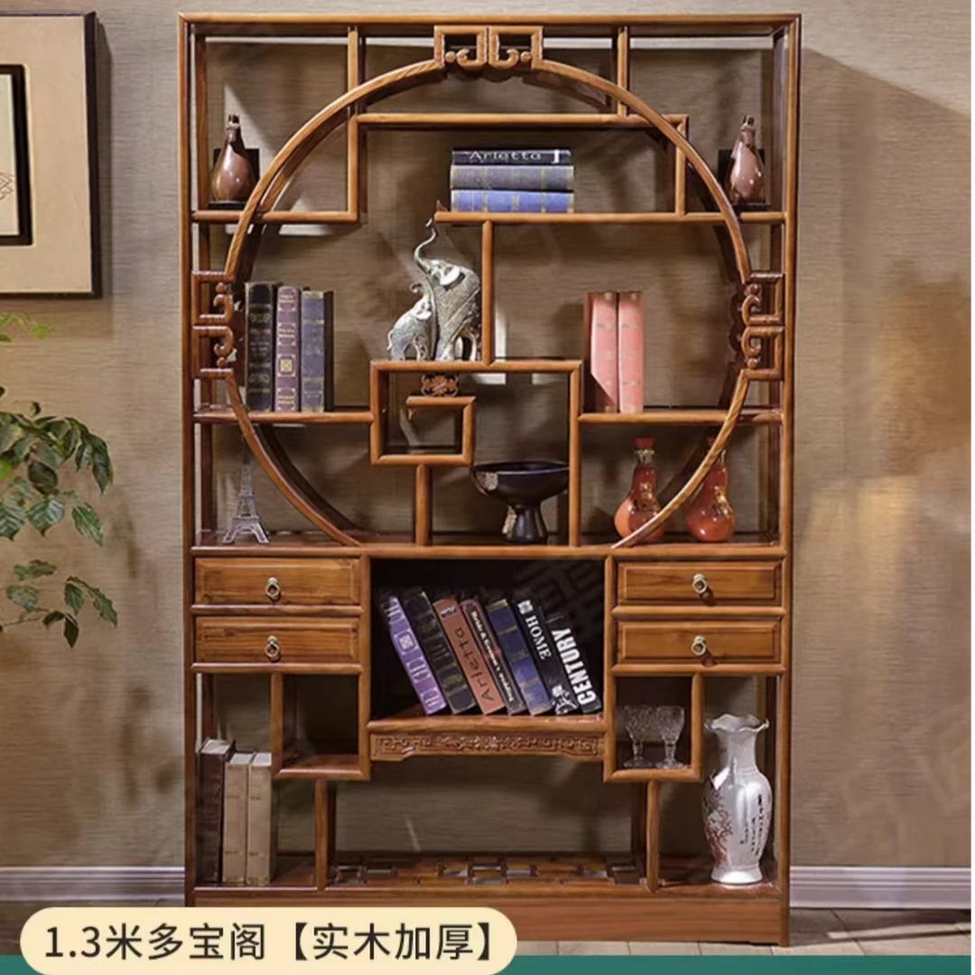 1.3米多宝阁屏风隔断榫卯结构