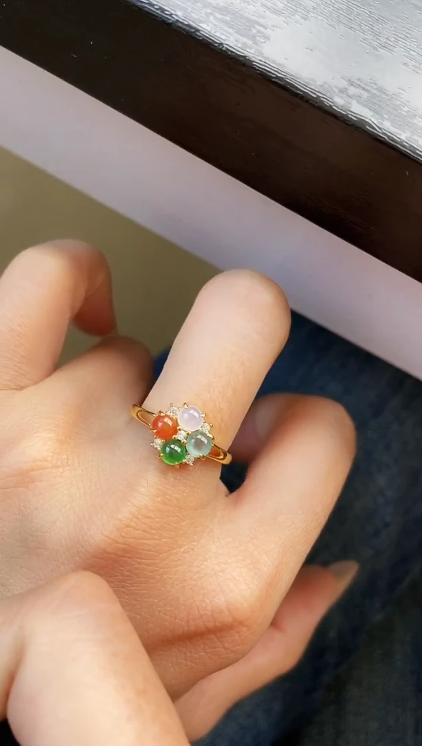 银S925镶嵌戒指翡翠12