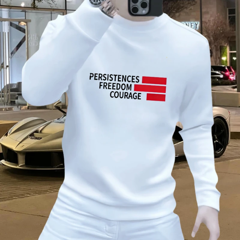 2026新款爆款卫衣男圆领潮牌休闲百搭字母印花长袖上衣欧货套头衫