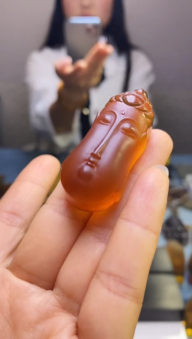 【闪购商品】琥珀颈饰未镶嵌SN4-70（佛脸）