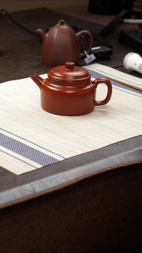 茶壶紫砂壶·14朱泥德钟200cc