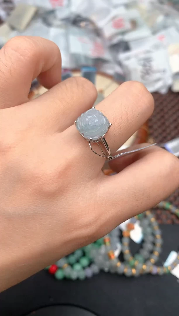 银S925镶嵌挂件翡翠一