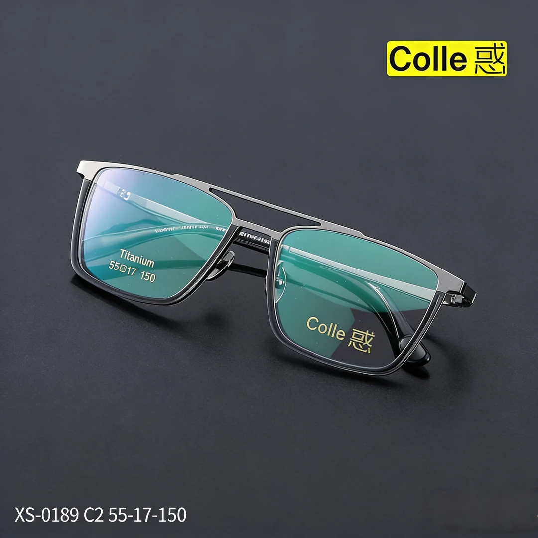 Colle惑189设计师款双关节铰链设计加宽大脸双梁眼镜可配度数镜片