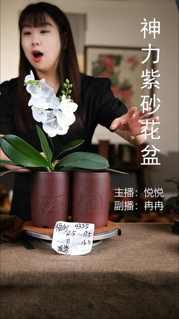 紫砂花盆花卉工艺9355
