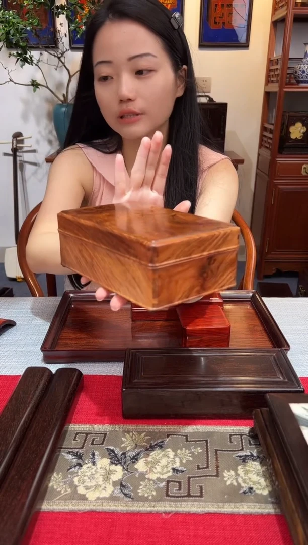香枝木类成套家具天地盖文盒  一物一拍