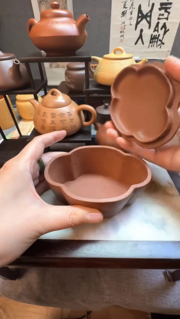 【闪购商品】昌化石印石紫砂文房海棠刘江老师醒茶罐