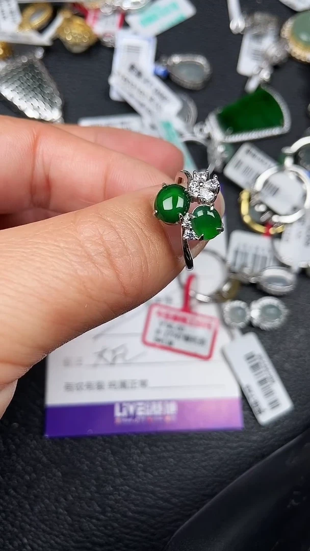 颈饰银S925镶嵌翡翠0177