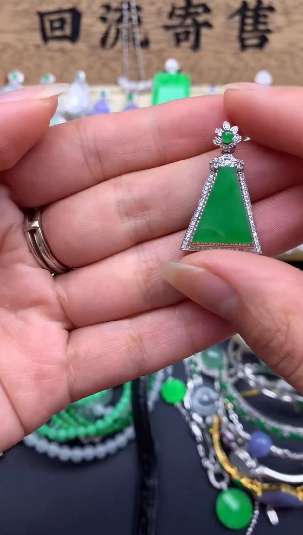 【闪购商品】翡翠颈饰18K金镶嵌171-中国好珍宝