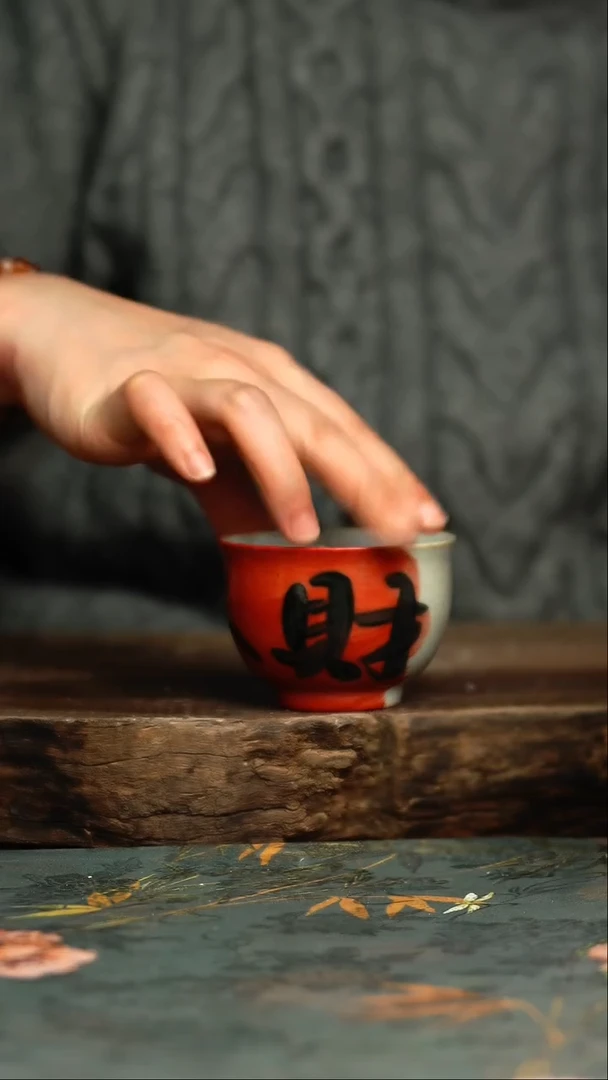 【闪购商品】杯杯釉下彩手工手绘同款陶器