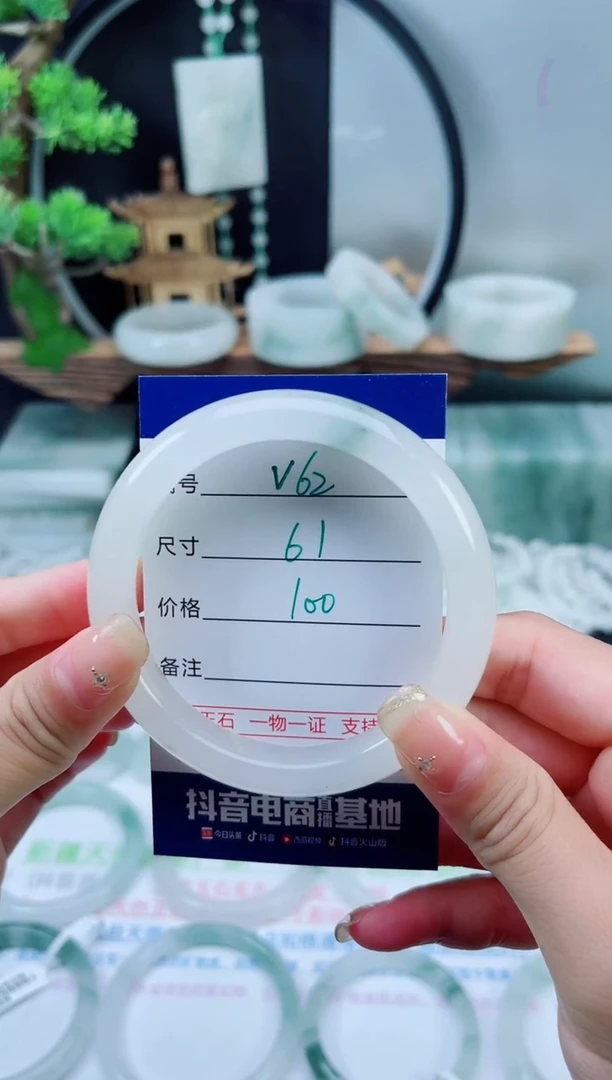 未镶嵌手镯石英质玉（天山翠）62