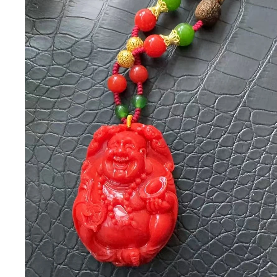 e23时尚百搭轻奢三姑娘雕刻吊坠