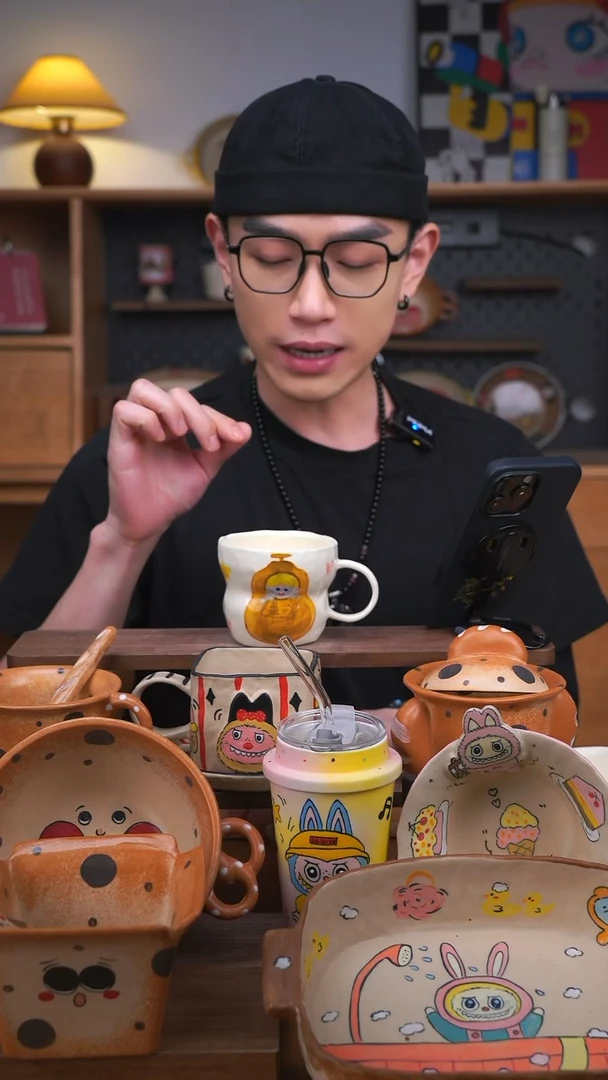 杯子景德镇可爱设计师款陶瓷