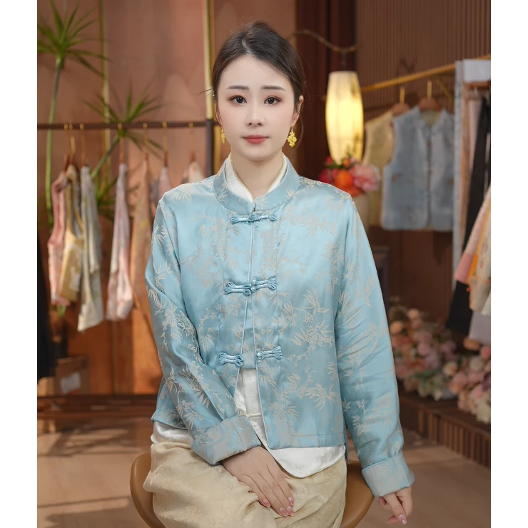 《竹影清风-外套》新中式提花国风春夏限定高级感外套