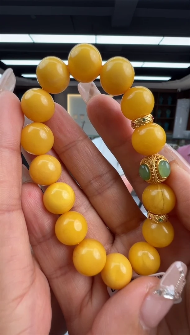 【闪购商品】琥珀手链未镶嵌95秒拼号