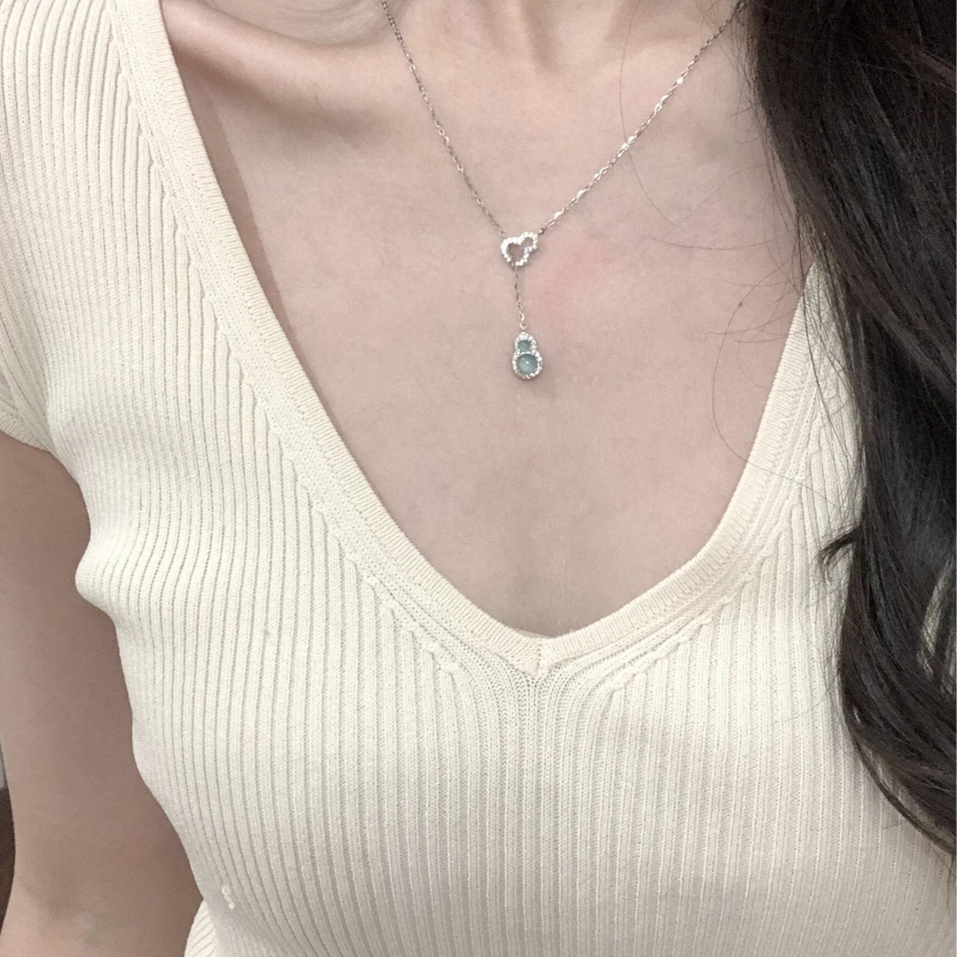 钛钢项链 19 新中式葫芦项链女轻奢小众气质国风设计高级感毛衣链