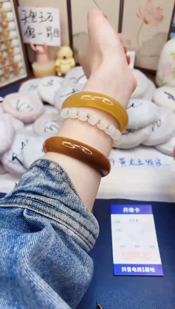 石英质玉手镯未镶嵌314-财气镯-圈口574