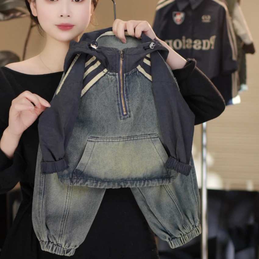 2025春季 新品萌娃穿搭潮流长袖男童女童儿童套装28508