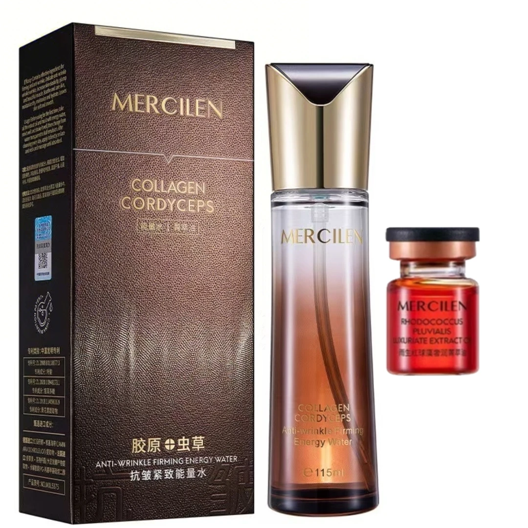 胶原虫草抗皱紧致能量水+雨生红球藻奢润菁萃油舒缓