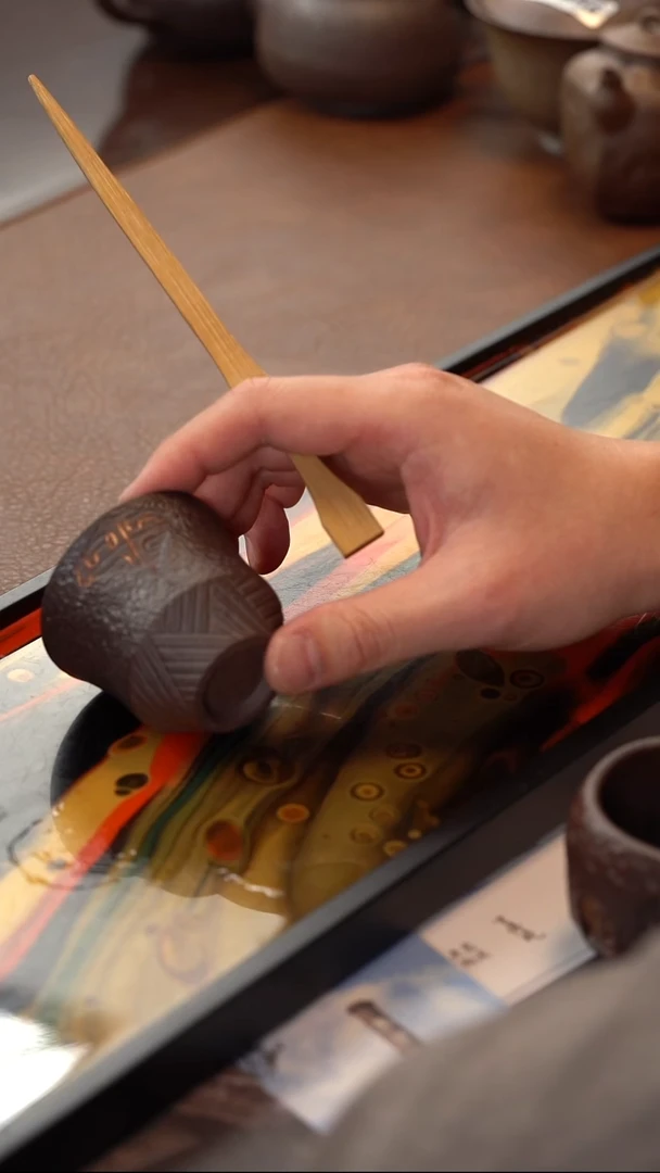 茶具紫陶金腰带茶杯@@YXCQ-052