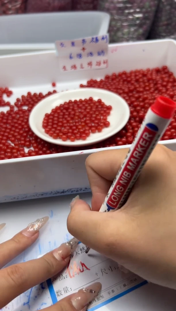 南红玛瑙未镶嵌颈饰w1548满肉南红6mm*50颗