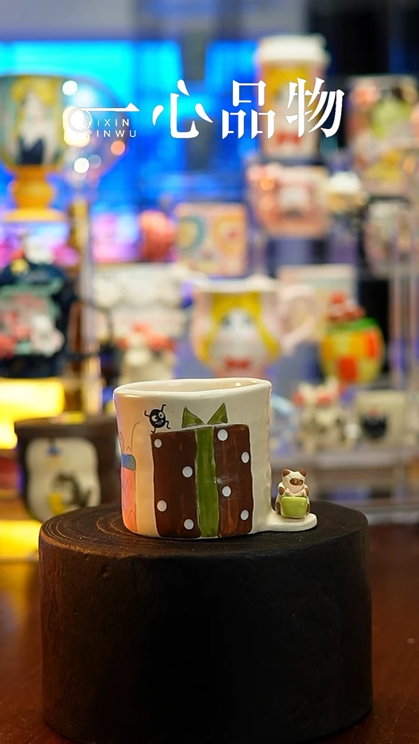 杯子瓷Y084景德镇手工手绘杯子摆件