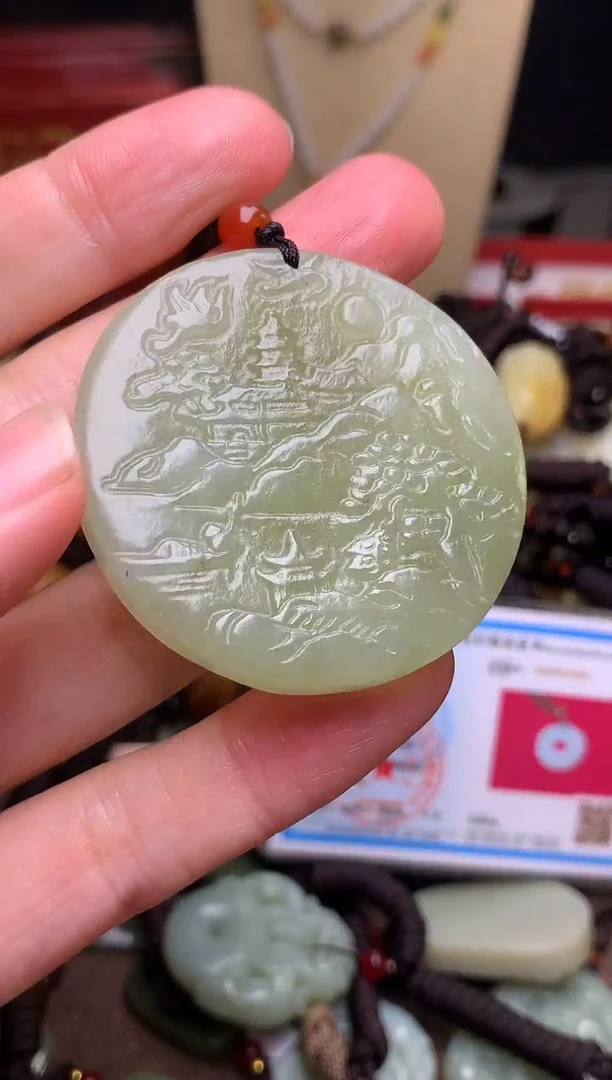 颈饰未镶嵌和田玉新疆料青海料清水和田玉吊坠