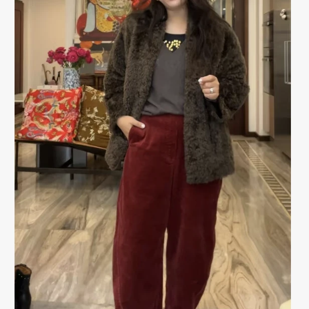 【大G精选】“高阶系列”法式设计师款灯芯绒镰刀裤双色可选