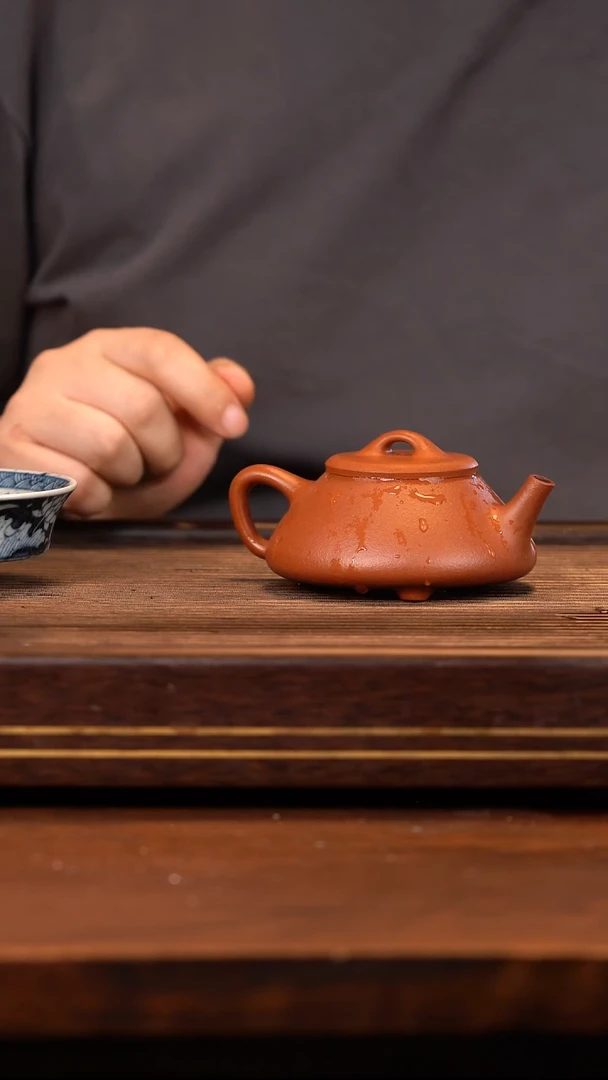 茶壶紫砂99纯红降坡任瓢