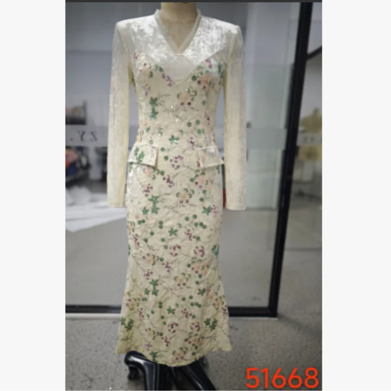 【十七定制】鱼尾·重工显瘦名媛新款连衣裙51668