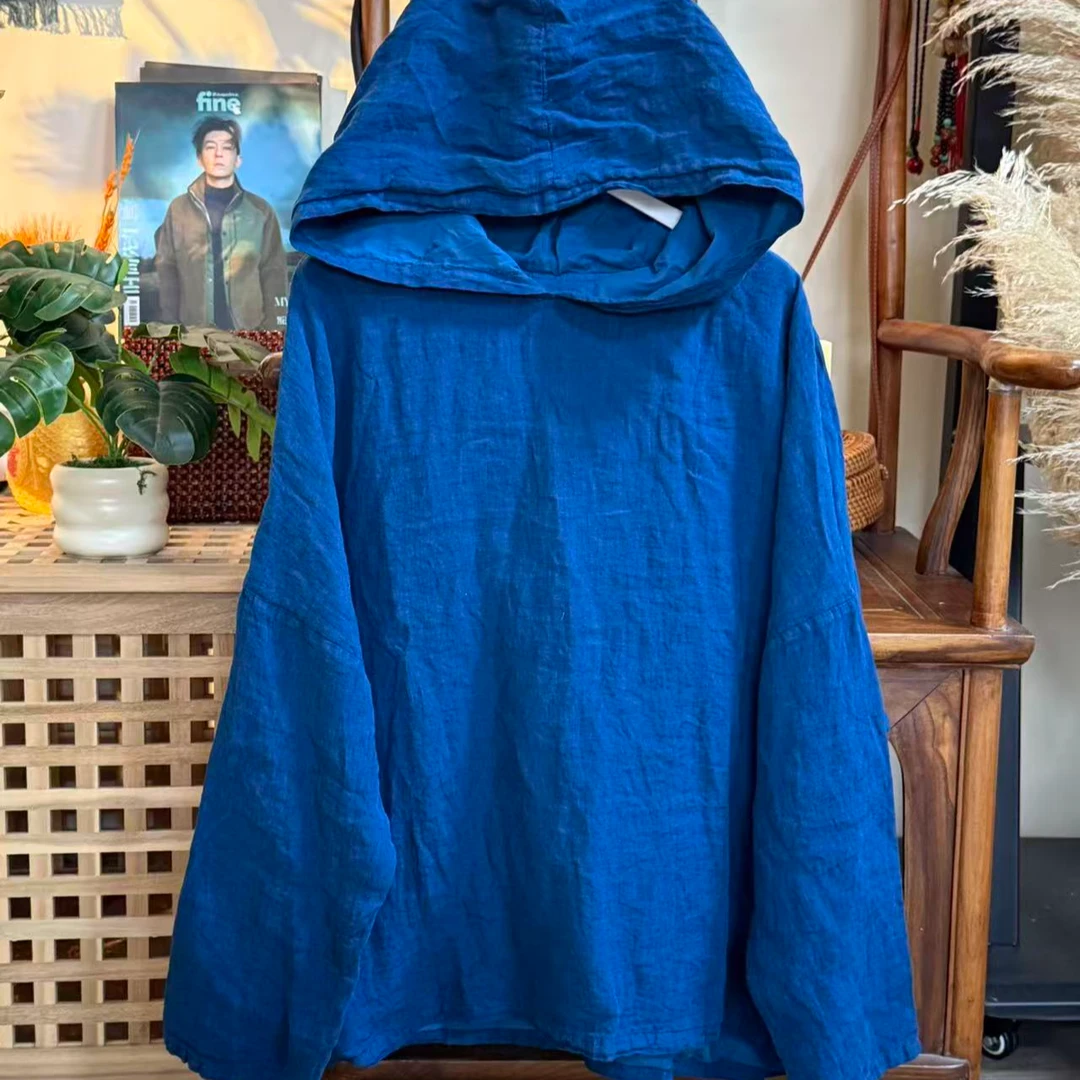 【云目悠悠】秋冬季休闲百搭女士连帽衬衫-20251213