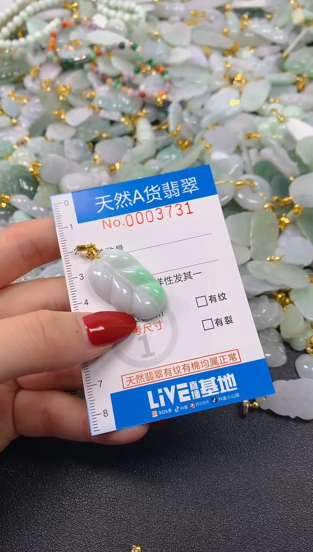 颈饰未镶嵌翡翠净货挂件-3731