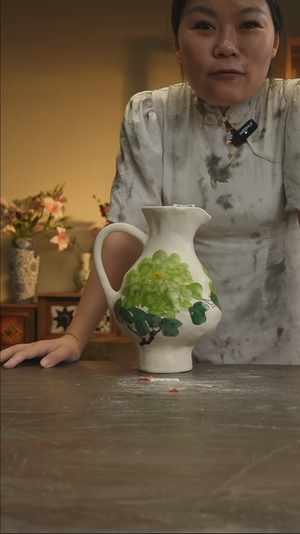 景德镇陶瓷花瓶高27口8