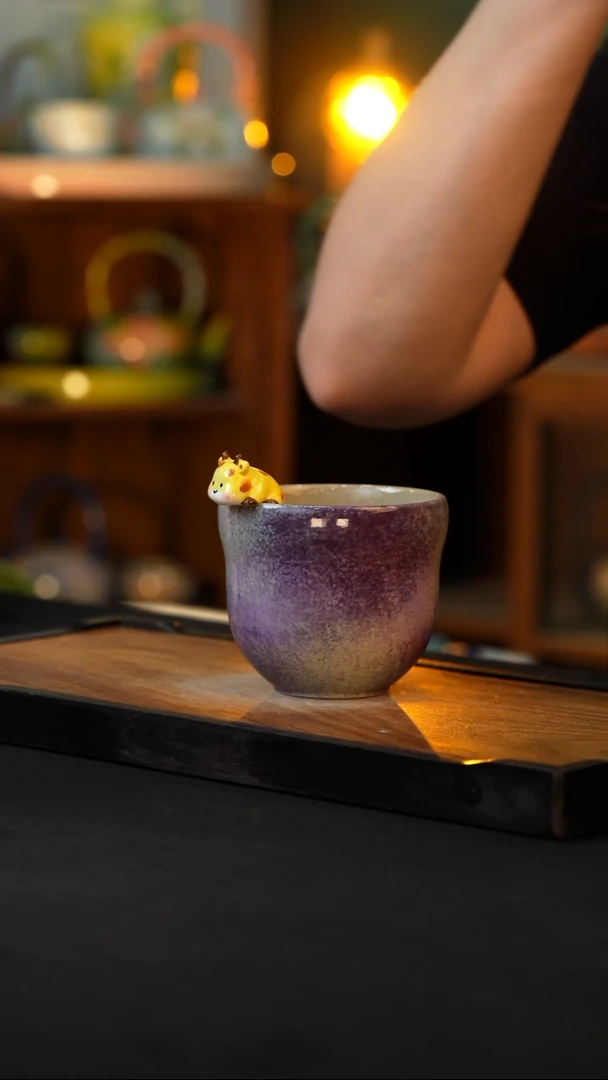 杯手绘心瓷陶瓷浮力