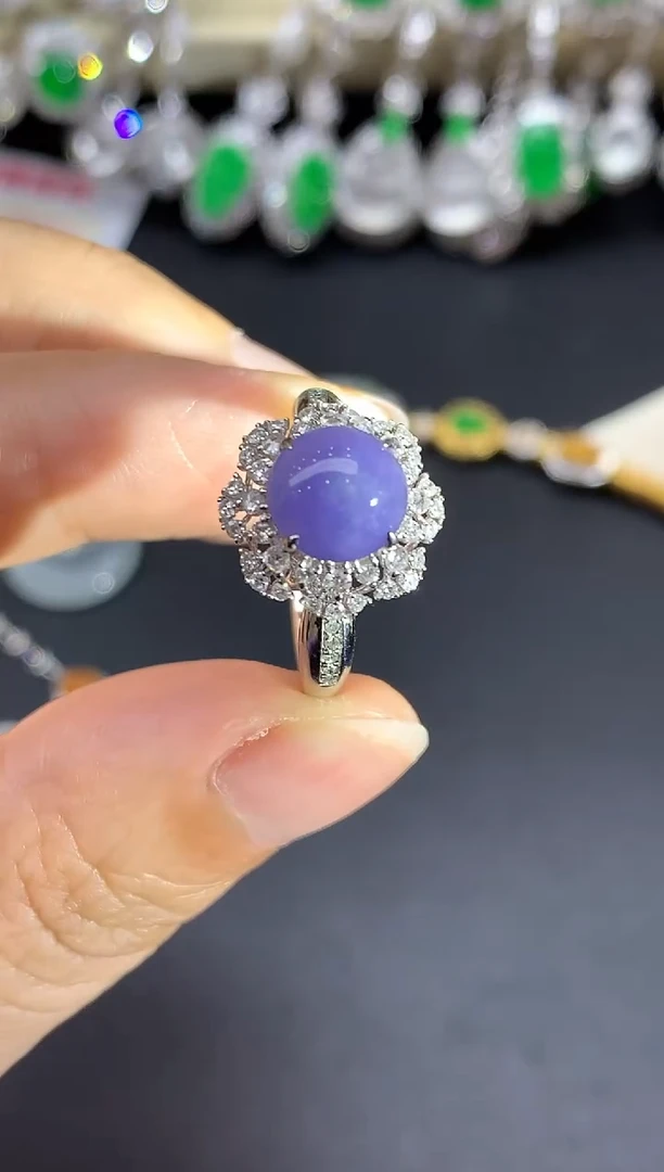 18K金镶嵌戒指翡翠792-中国好珍宝