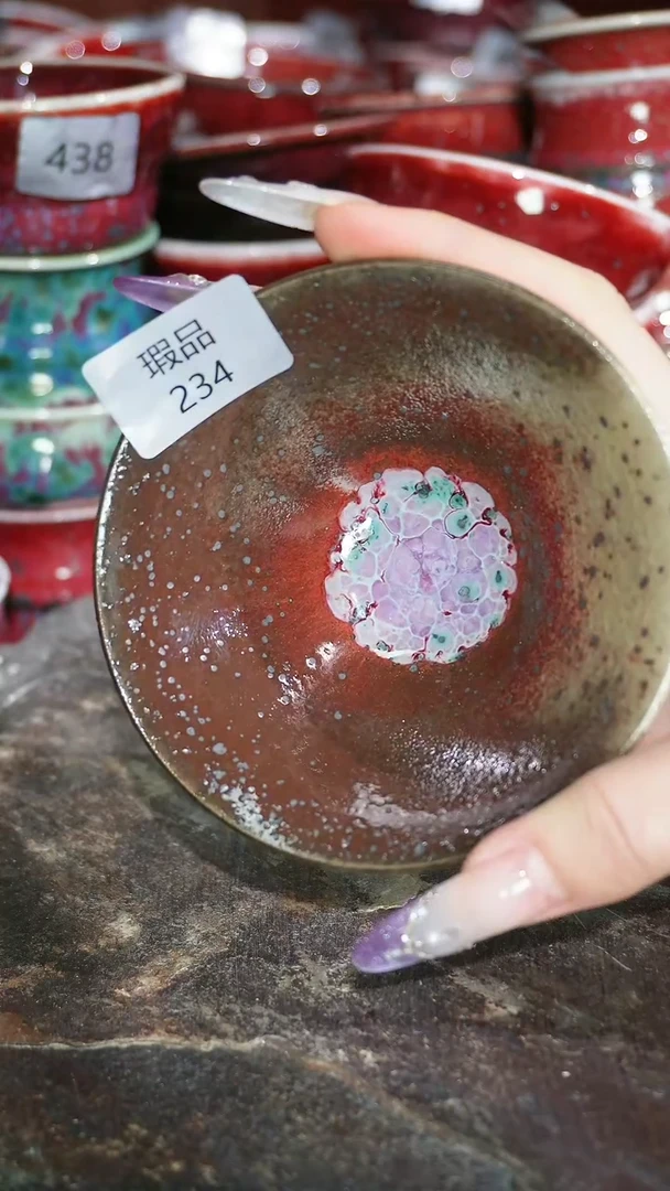 摆件陶精品窑变钧瓷茶器