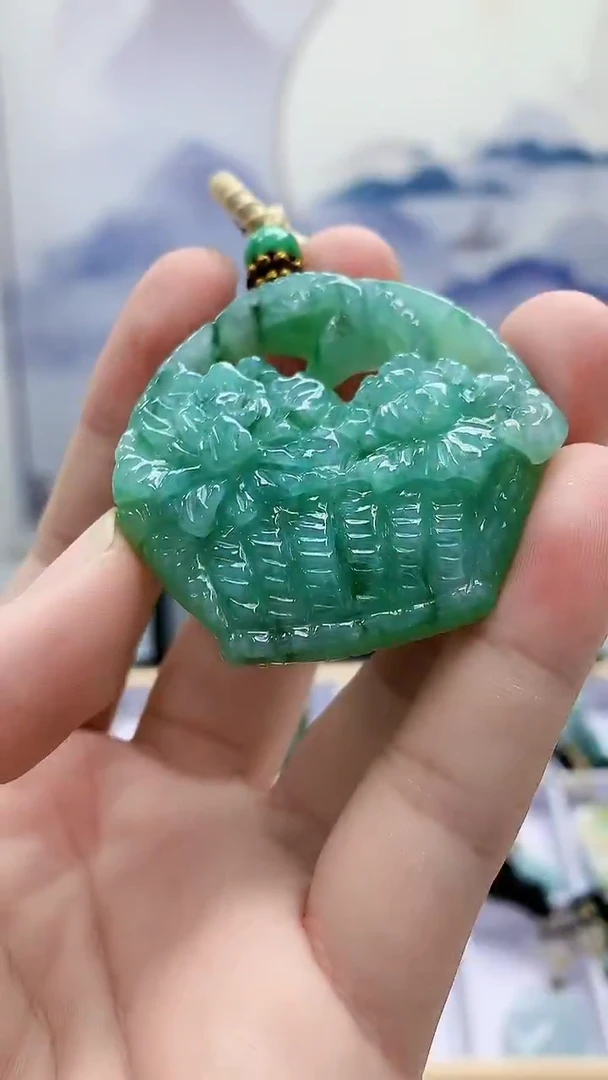 未镶嵌定制翡翠4898bb-毛货挂件71