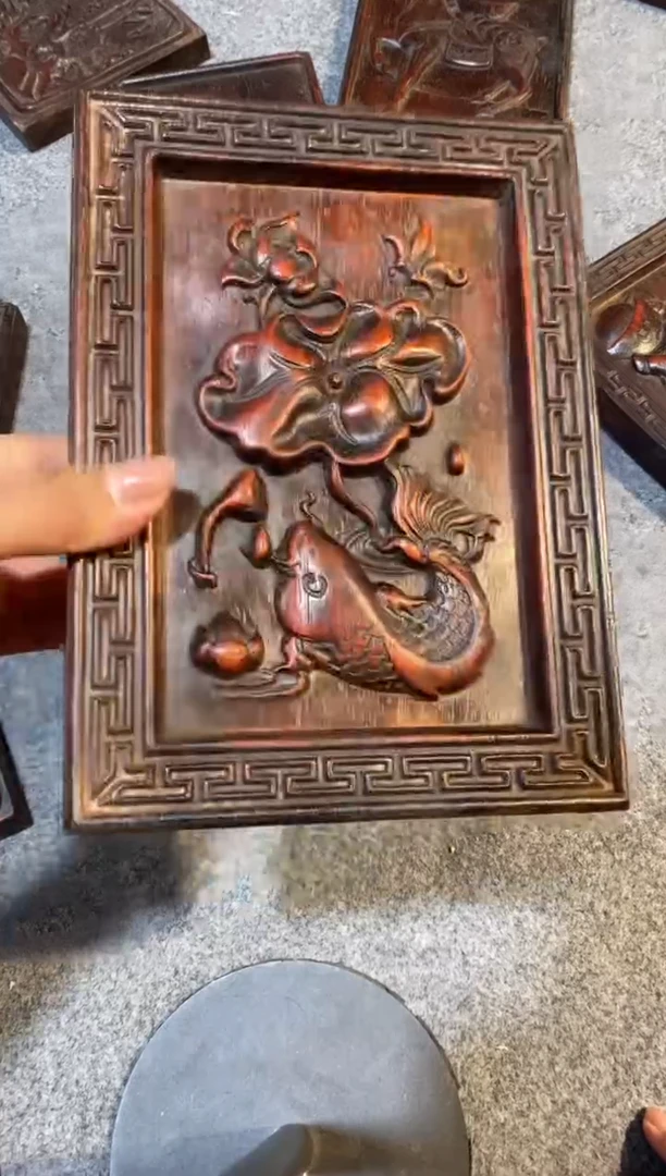 檀香紫檀（小叶紫檀）紫檀拆件雕刻板以直播间实物为准微瑕老物件