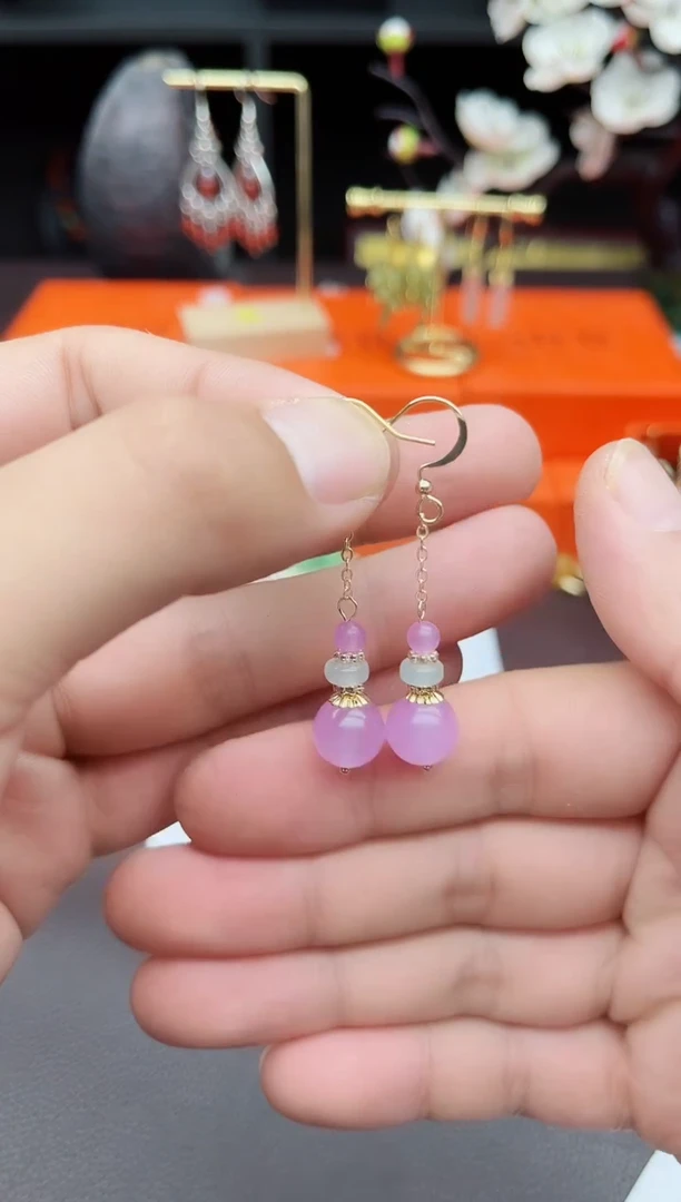 玛瑙/玉髓耳饰银S925镶嵌118000