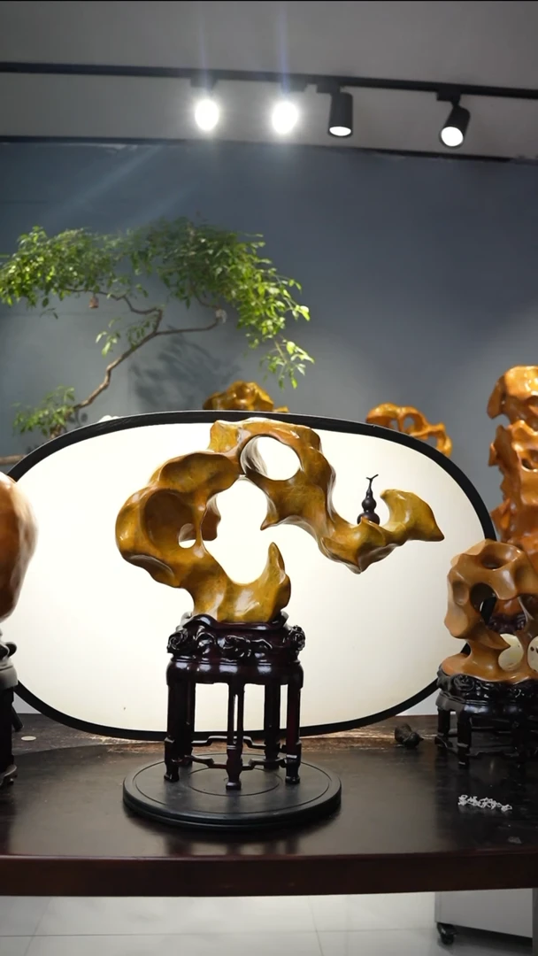 远*书桌花架茶几摆件——北丹石水石