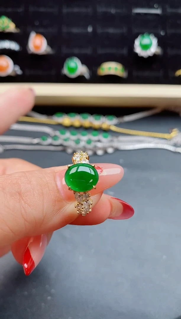 【闪购商品】翡翠戒指银S925镶嵌321321