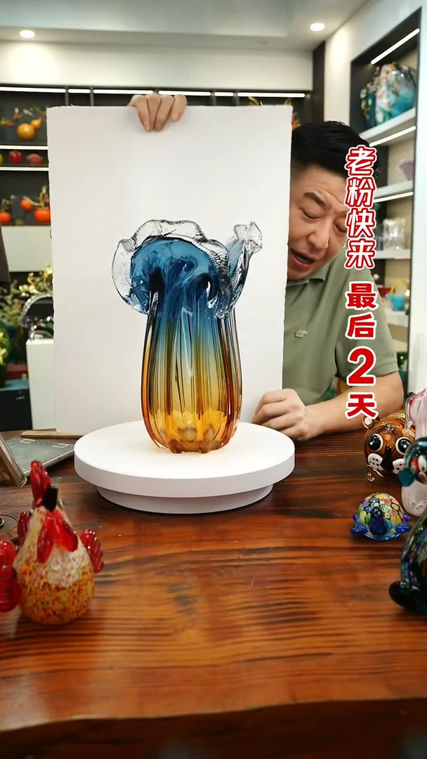 琉璃手工艺品外贸尾货花瓶128