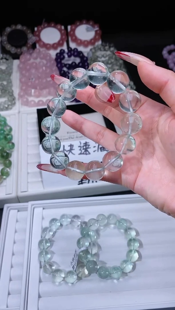 【闪购商品】萤石手链未镶嵌22.55薄荷萤石手串 多样性发其一