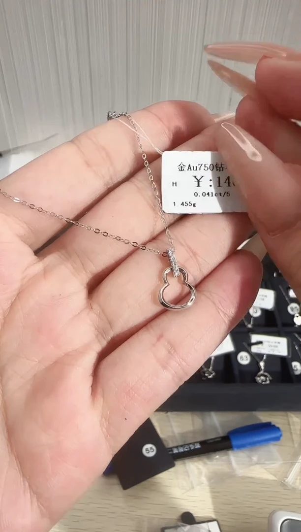 项链钻石18K金镶嵌然*°B2599908909057