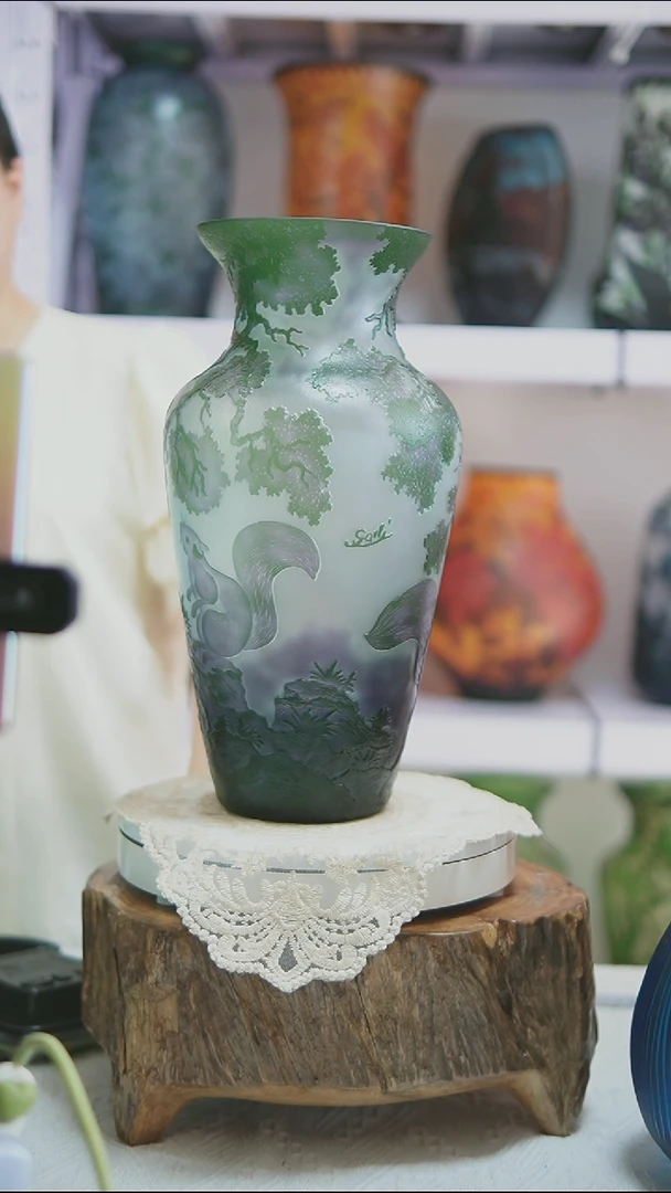 手工艺品琉璃【22】格雷花瓶