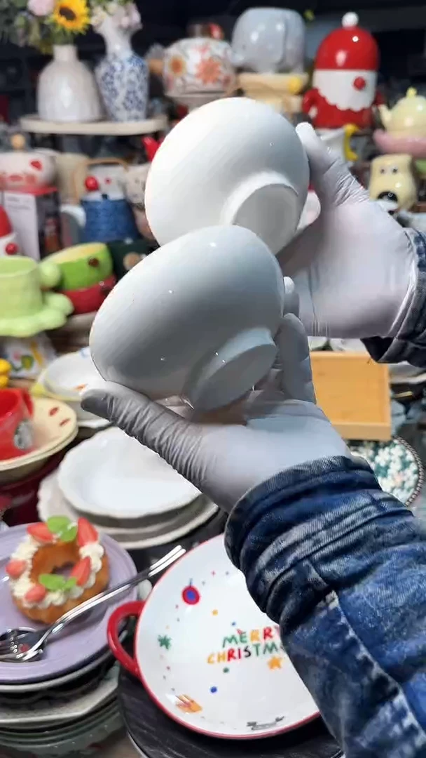 陶瓷2个胖胖米饭碗微瑕 凑满20元包邮