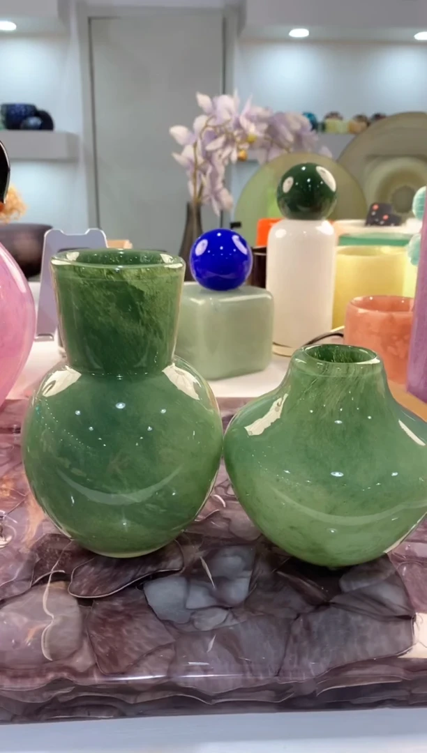 【闪购商品】琉璃慕忆家花瓶一对