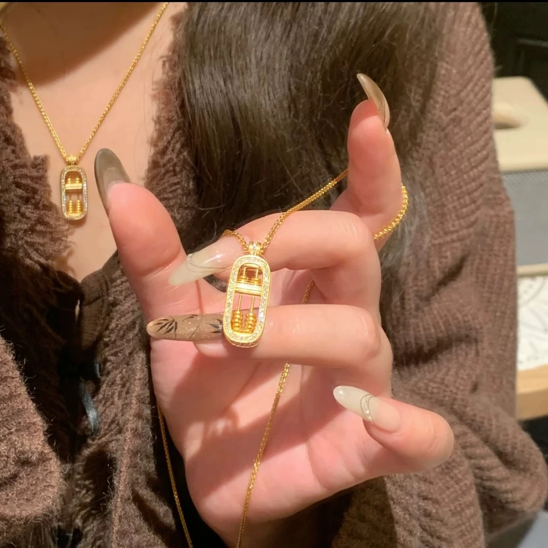 铜合金项链 《韵系列》国潮ins如意算盘项链女款轻奢气质百搭不掉色