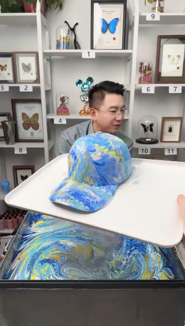 纯棉儿童款盘龙纹水拓帽