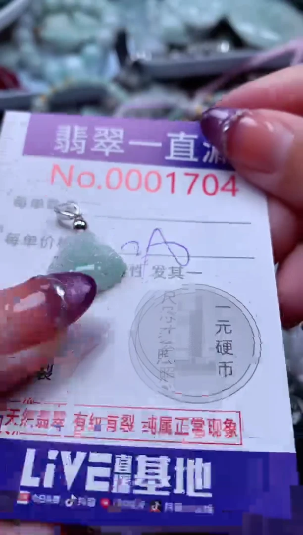翡翠未镶嵌吊坠(不含链)1704