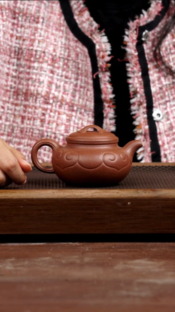 茶壶紫砂桃花泥仿古如意230CC